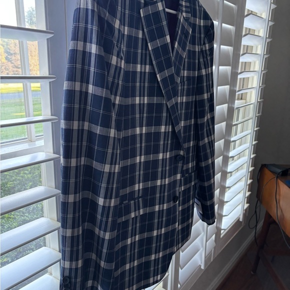 Tommy Hilfiger Blue Plaid Summer Sport Coat - Picture 4 of 4